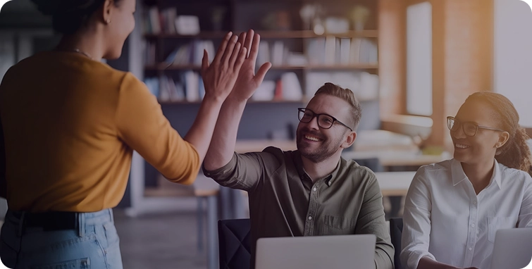 Image of people working together