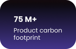 Over 75 million Product carbon footprint